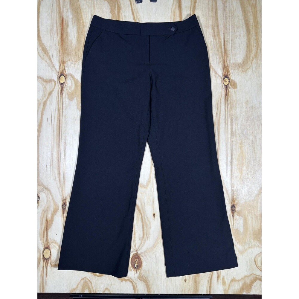 Calvin Klein Dress Pants Womens 10 Black Classic Fit Twill Stretch Work Career